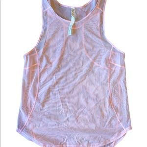 Lululemon Light Pink Sculpt Tank Mesh  size 8